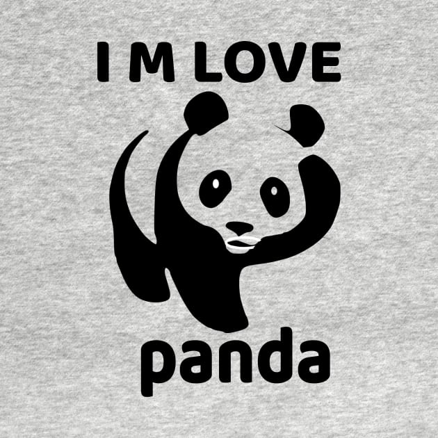 T-Shirt I M LOVE PANDA by rami99